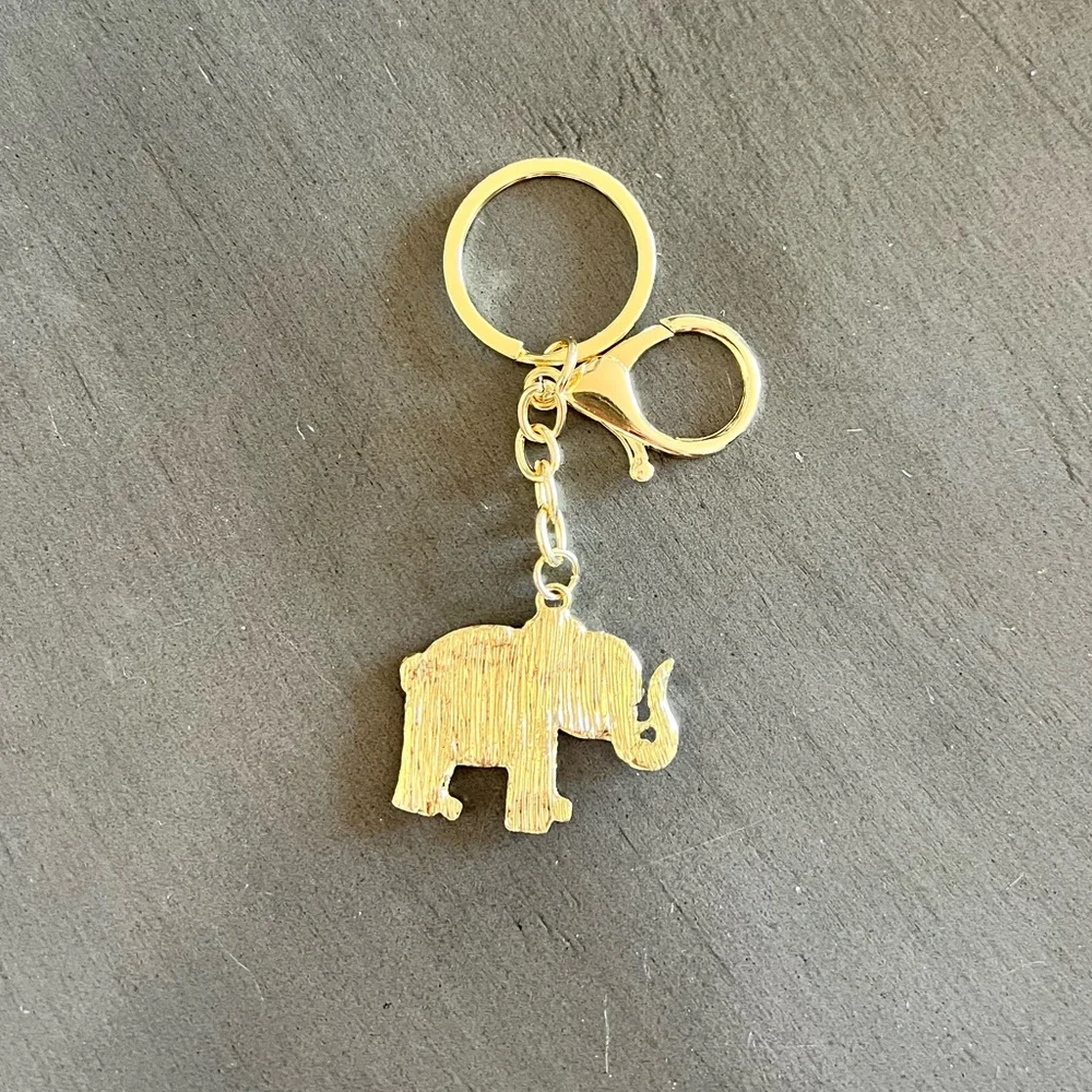 Gold Allover Clear Rhinestone Elephant 2
